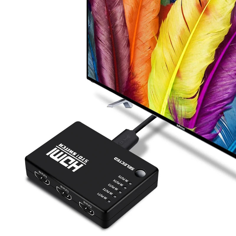 NOVO HDMI HUB 5 Vrat 1080P Video, HDMI Switch Preklopnik HDMI Splitter z IR Daljinski splitter polje za HDTV DVD za PS3