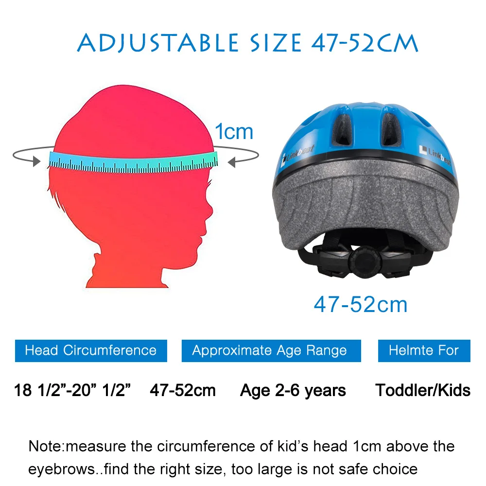 Link Varnost Otrok/Toddler Multi-Sport Kolo Čelada za Dečka, Lahka Teža CPSC, Certificirana