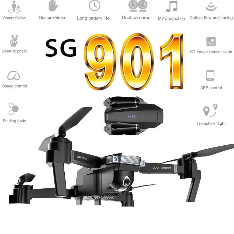 SG901 Fotoaparat True HD 4K Dual Camera Menoj Quadrocopter FPV Strokovno GPS Dolgo Življenjsko dobo Baterije RC Helikopter Igrača Za Otroka