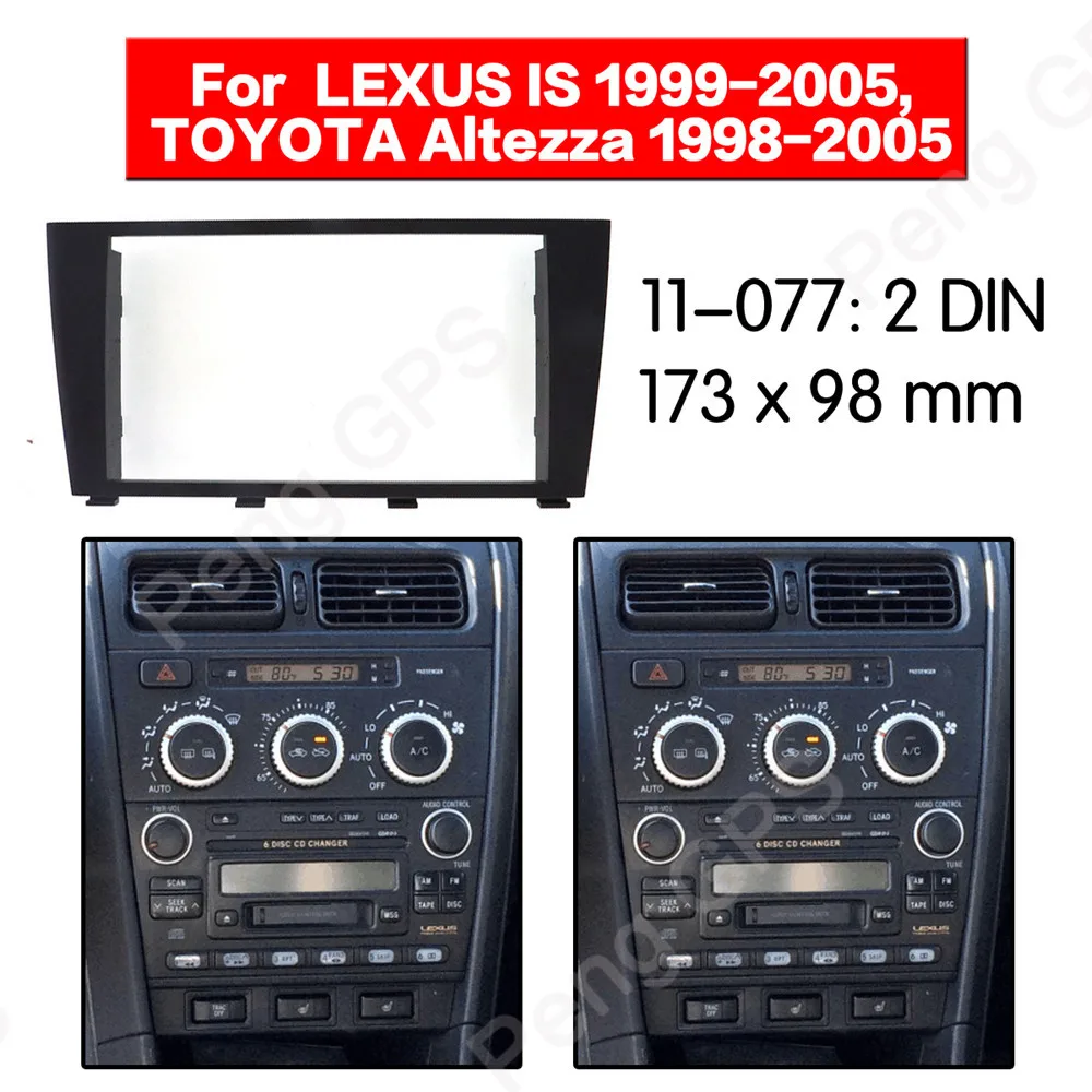 2 DIN avtoradio stereo Vgradnjo, namestitev adapter fascijo Za Lexus JE 1999-2005 Toyota Altezza 1998-2005 okvir Avdio