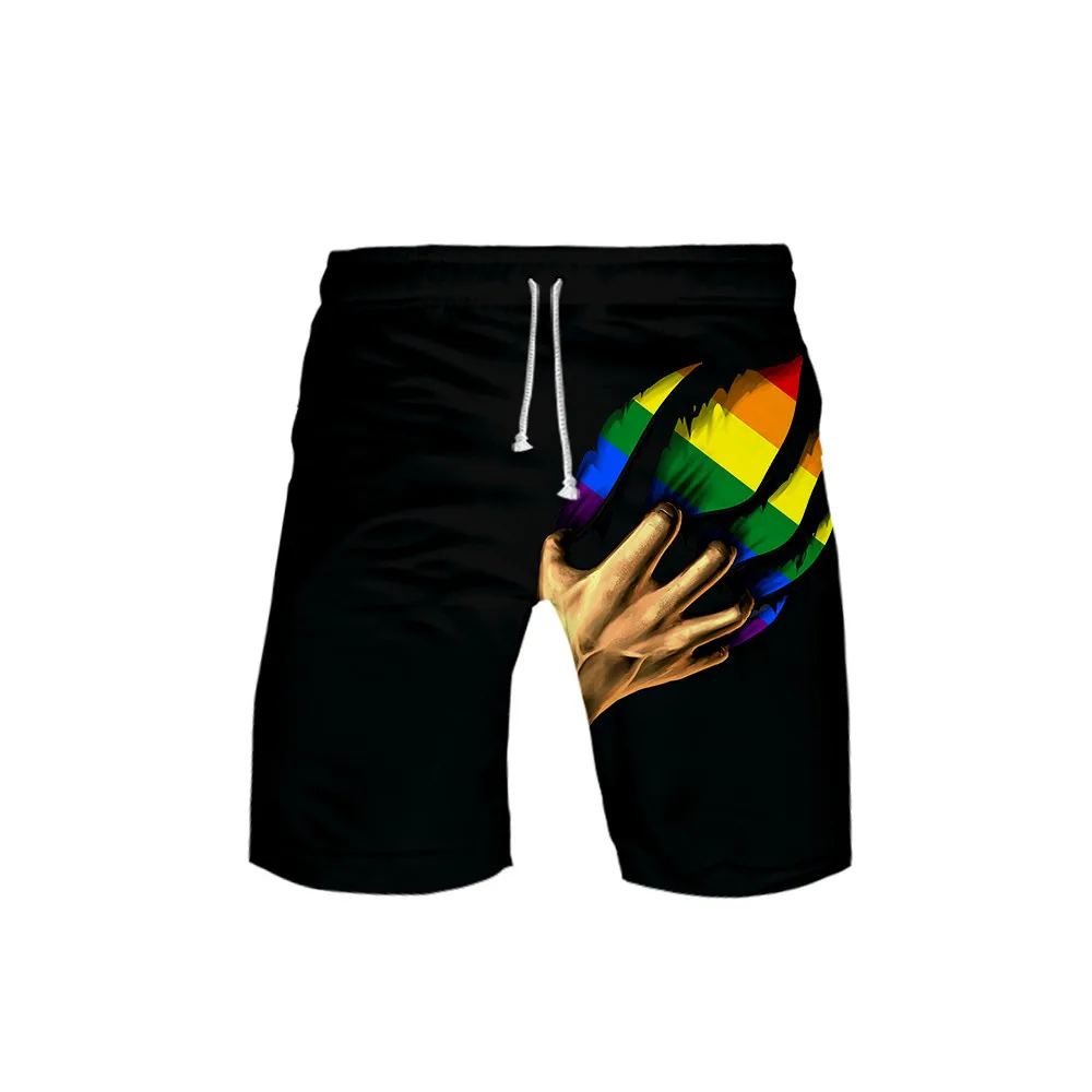 LGBT Mavrične Zastave Lezbijke, Geji 3D Odbor Hlače Dostopi Poletje Quick Dry Plaži Kopalke Moških Ulične Kratke Hlače, oblačila za Plažo