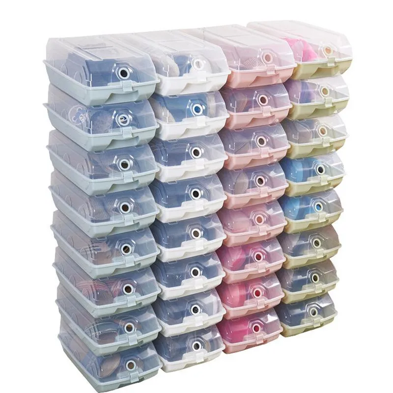 Multifunkcijski škatla za Shranjevanje Zgostitev Prozorno Plastično Stackable Shranjevanje Primeru manjše izdelke Posodo Domačo Uporabo Shoebox