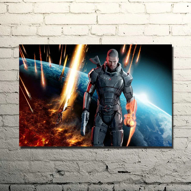 Mass Effect 2 3 4 Vroče Streljanje je Umetnost Svile, Poster Tiskanje 13x20 24x36 Stenske Slike Za Spalnico-2