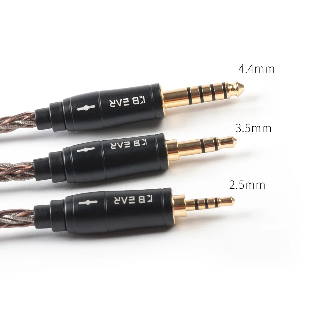 KBEAR Rime, 8 core UPOCC eno crystal bakreni kabel 2pin/MMCX/QDC/TFZ z 2.5/3.5/4.4 priključek za Slušalke kabel KBEAR KS2