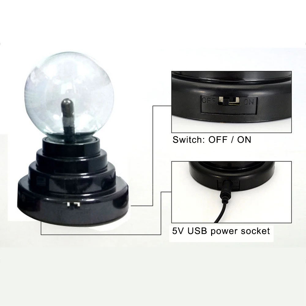 USB Plazme Žoga Magic Luna Lučka Elektrostatično Področju Žarnice Dotik Novost Projekta Novedades Dom Dekoracija dodatna Oprema
