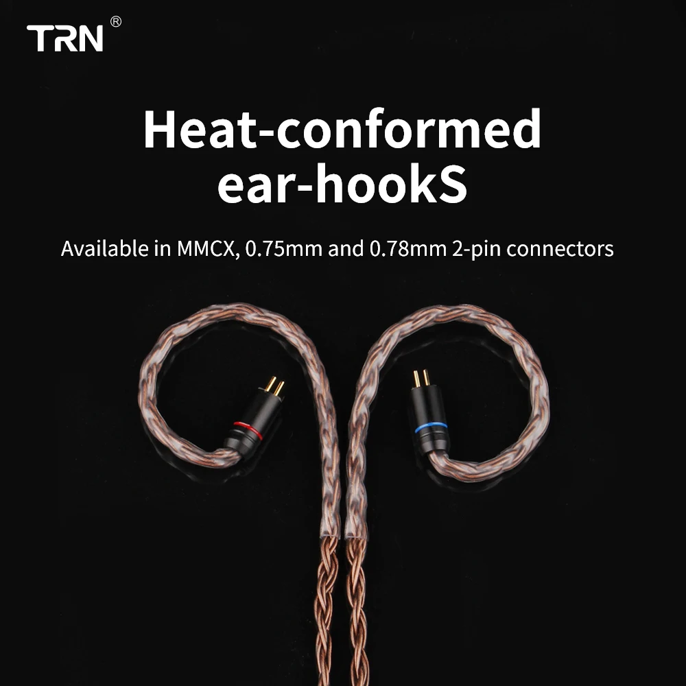 TRN T2 16 Jedro Slušalke Srebrne Kabel Oklopljen HIFI Nadgradnjo Kabel 3.5/2.5/4.4 mm Vtič MMCX/2Pin Priključek Za TRN V80 V90 V10 V60