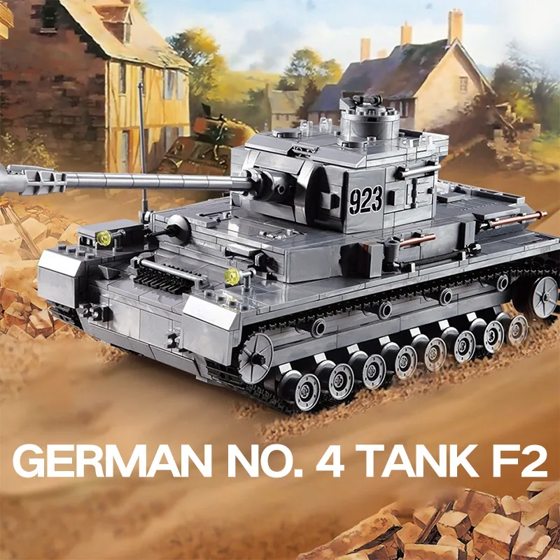 1193PCS Vojaške Nemčiji 923 Tank Model gradniki Vojske Ww2 Vojaki Številke Določa Igrače za Fante Tehnika