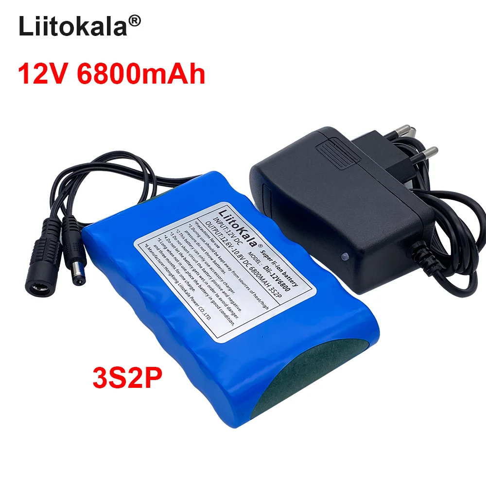 LiitoKala 18650 12V 6800mAh litijeva baterija 18650 12V baterij za ponovno polnjenje z zaščito odbor za GPS Avto Kamera