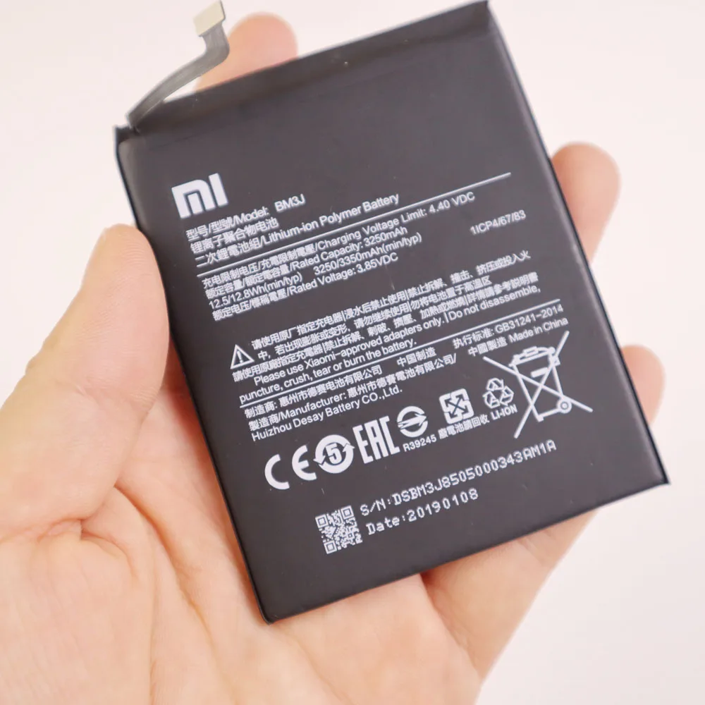 Original Baterijo Telefona BM3J Za Xiaomi 8 Lite MI8 Lite Visoka Zmogljivost Polimer Zamenjava Baterije 3350mAh Z Brezplačno Orodja