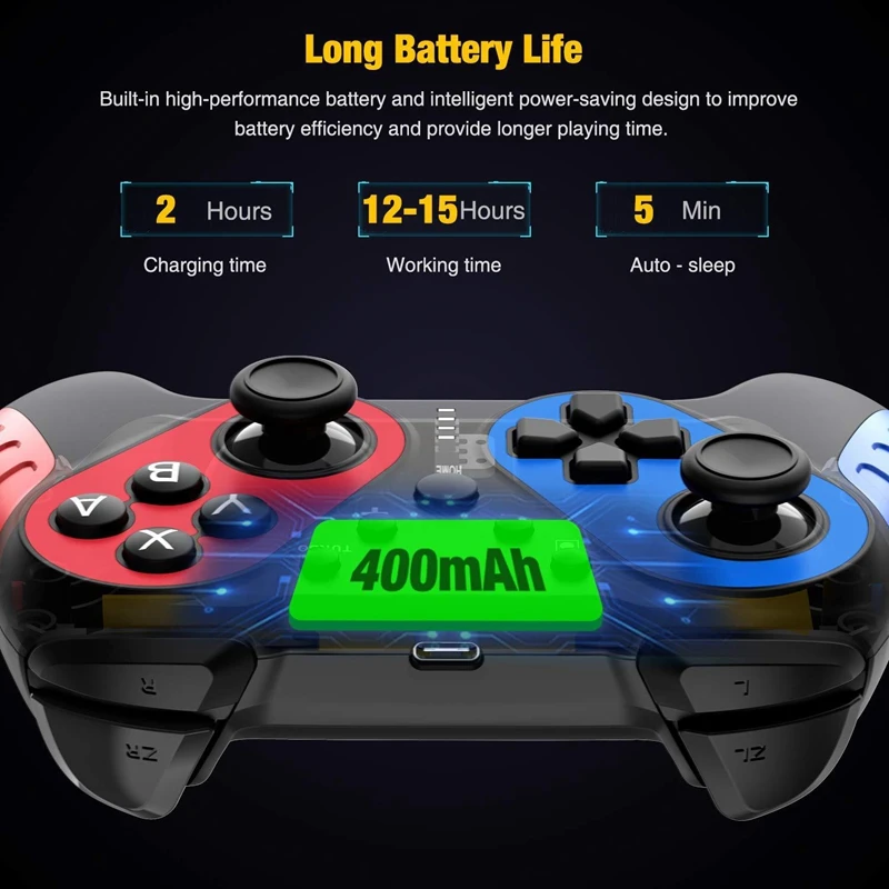 Brezžična tehnologija Bluetooth Gamepad Daljinski upravljalnik Gamepad Joypad za Nintendo Stikalo Konzolo,z Motion Control in Vibracije