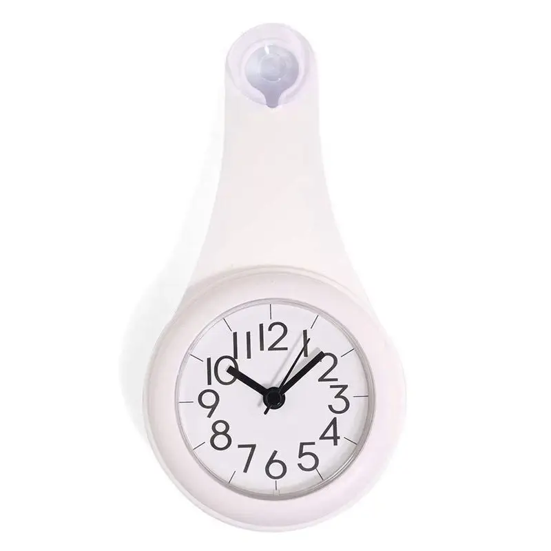 Kopalnica nepremočljiva anti-fog sesalni stenske ure Moda kopalnica sesalni ura(bela)