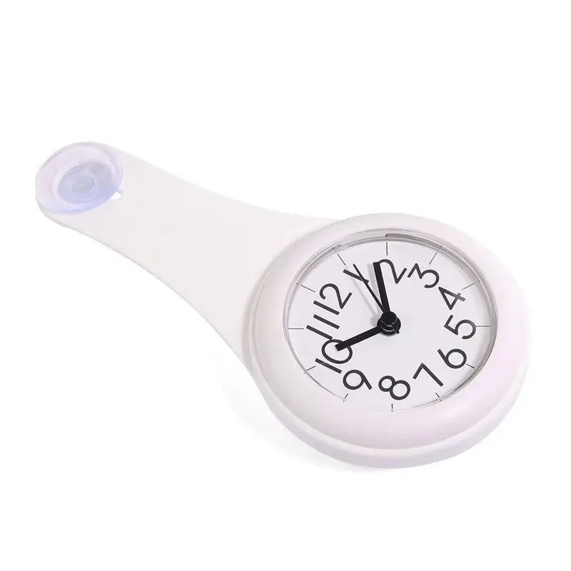 Kopalnica nepremočljiva anti-fog sesalni stenske ure Moda kopalnica sesalni ura(bela)