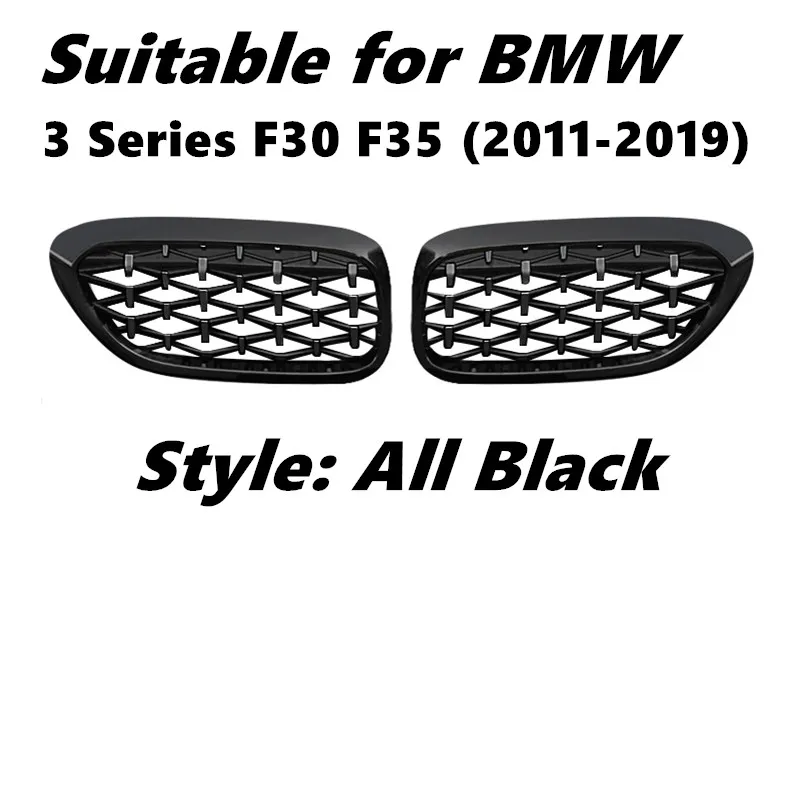 Par Spredaj Ledvic Rešetka Za Novi BMW Serije 3 F30 F35 2011-2019 Diamond Rešetka Meteor Slog Sprednji Odbijač Žar Avto Styling