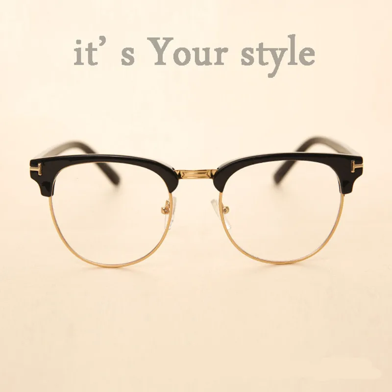 Retro Moda Ženska Moških Branje Očala Kovinski Pol Okvir Očal Okvir UV Zaščito Jasno Objektiv Računalnik Očala Očala