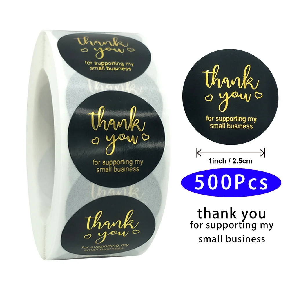 500Pcs/roll korejski Estetske Hvala Nalepke, Podpora My Vaš Mala Podjetja Pečat Etikete, Tiskovine Embalaža Album Materiala