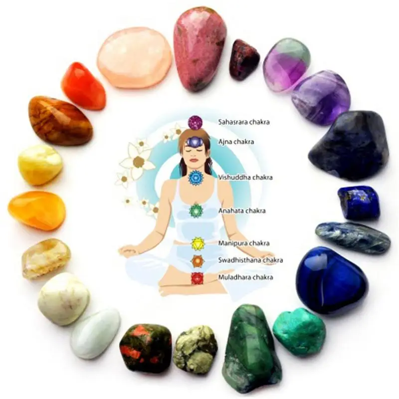 7 Barv/Set Naravnih Joga Energije Kamen Čakro Kamna Nepravilnih Reiki Healing Kristali Kamen Poliran Posameznih Kamnov