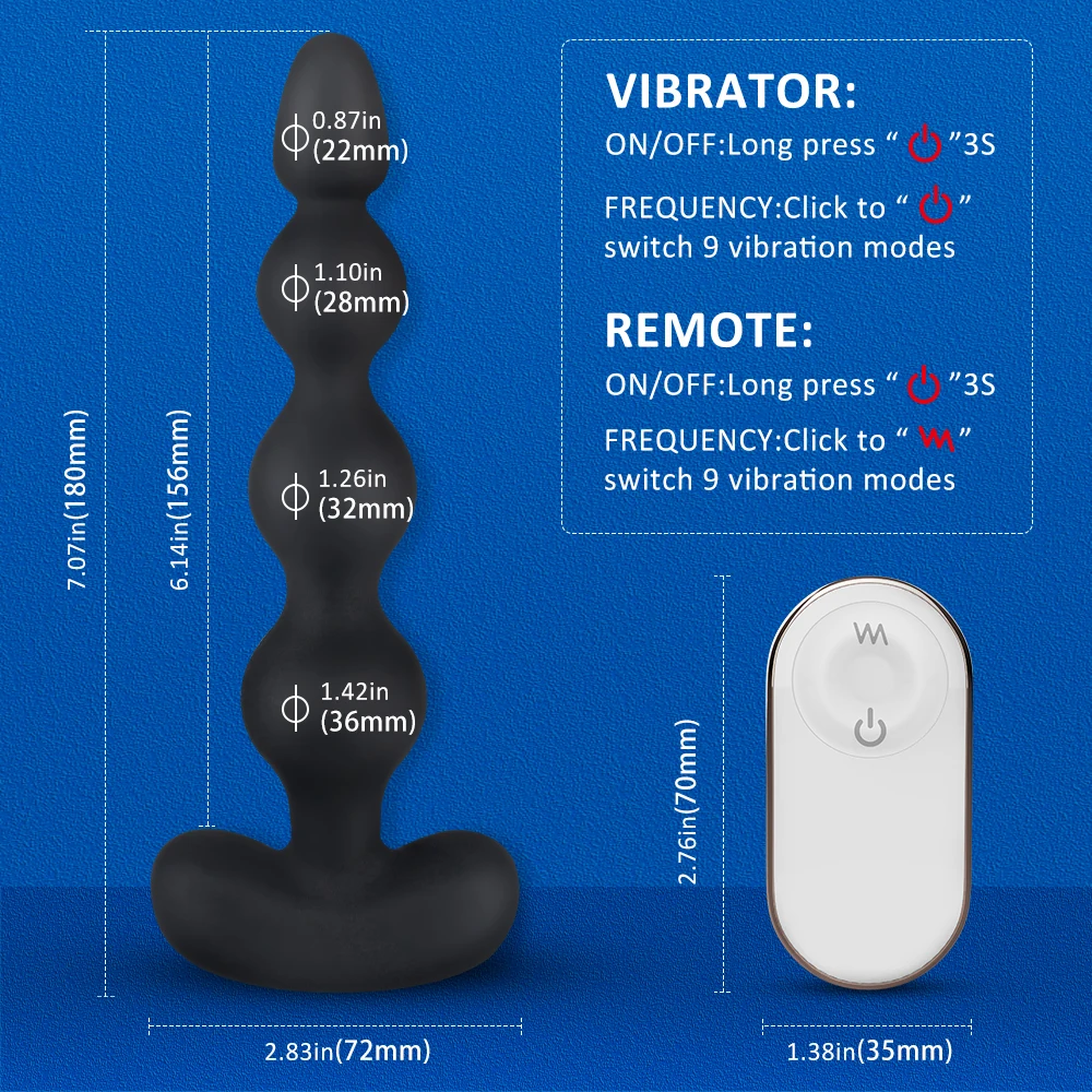 9 Hitrosti Analne Kroglice Analni Vibrator Butt Plug Klitoris Stimulator Žensko Samozadovoljevanje Moških Prostate Massager Sex Igrače za Odrasle