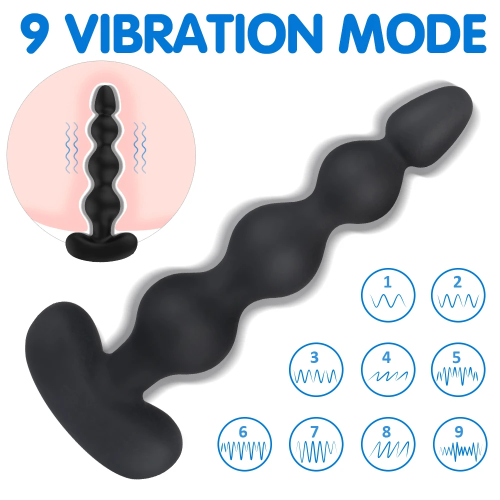 9 Hitrosti Analne Kroglice Analni Vibrator Butt Plug Klitoris Stimulator Žensko Samozadovoljevanje Moških Prostate Massager Sex Igrače za Odrasle
