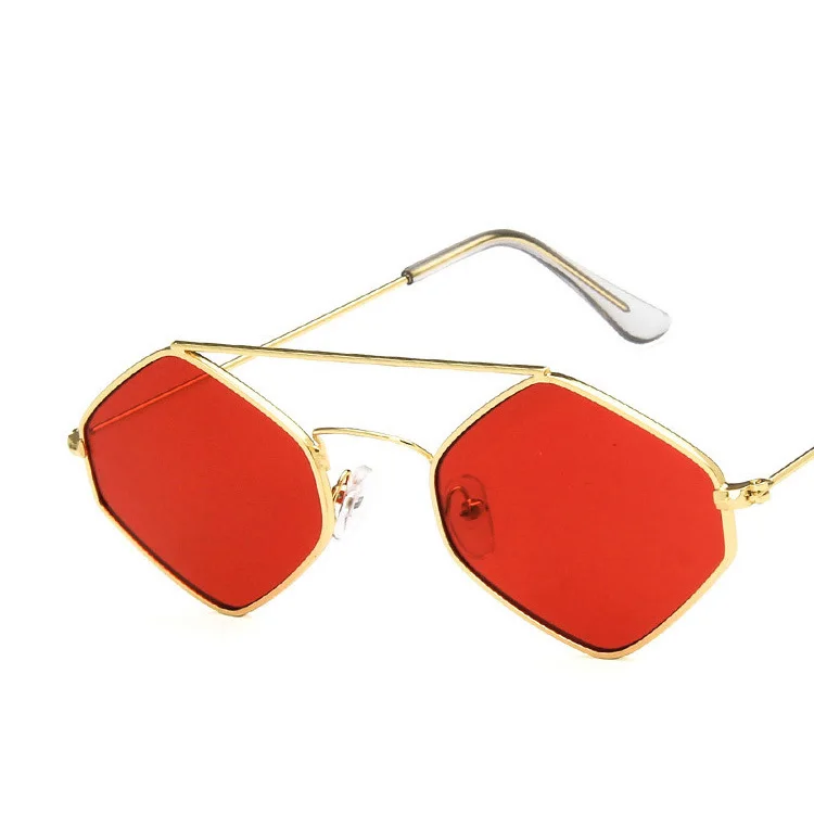 Modna sončna Očala Moške blagovne Znamke Oblikovalec Majhno Parcelo, Okvir Rdeče Rumene leče, sončna Očala Ženske Vintage sončna Očala