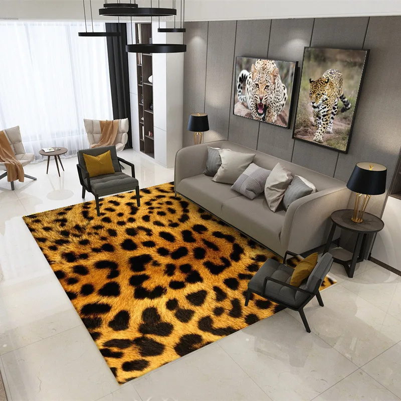 živali Leopard, Tiger, Žirafa, Natisnjeni Preprogo Cowhide umetno kože, usnje, preproge za domačo dnevno sobo