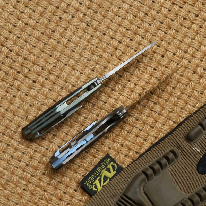 STRUP mini NAPADALEC Žogo nosijo Flipper Folding Nož M390 rezilo Titana+ogljikovih vlaken ročaj kampiranje na prostem noži EOS orodja