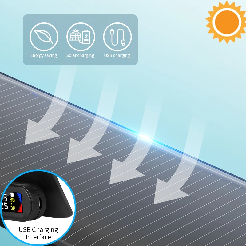 Avto TPMS Tlaka v Pnevmatikah Monitor Sistem Samodejno nastavitev Svetlosti Solarno Polnjenje USB Nastavljiv IP67 Zaslon 4 Zunanji Senzor