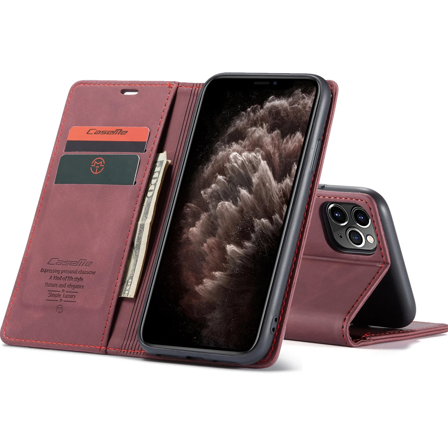 Luksuzni Magnetni Usnjena torbica Reža za Kartico Denarnice Projekcijska Stojala za Telefon Primeru Za iPhone 6S 6 7 8 5 5S SE 11 X XS XR Pro Max Plus 2020