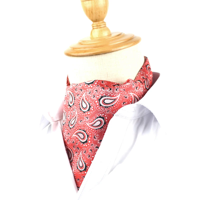 Moda Cvetlični Paisley Mens Cravat Vezi Britanski Stil, Gospod Poliester Svile Vratu Kravato Svate Metuljčki Ascot Za Moške