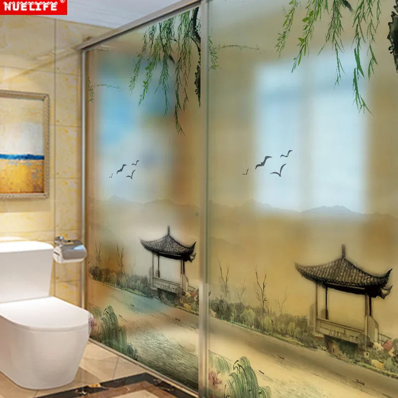 Prilagodljiv velikosti Kitajski slog motno motnega okno urad spalnica, dnevna roomsliding vrata, kopalnica samolepilni film stekla