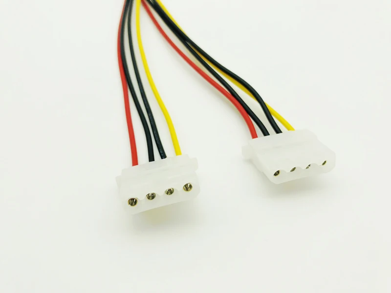 5PCS Napajalni Kabel 15Pin SATA 2 Dual 4Pin IDE Molex Moč Vodi Y Razdelilno Kabelsko Kabel 18AWG Žice 20 cm za Bitcoin Rudar Rudarstvo