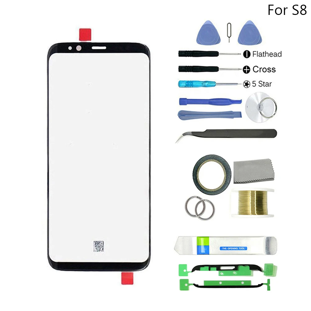 Zunanji Spredaj Steklo Objektiv Zaslona Zamenjava Orodja za Popravilo Kit za Samsung Galaxy S8/S10e/S10/S9