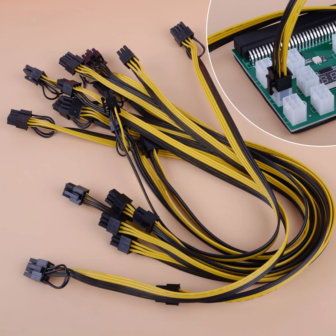 10pcs 50 CM Napajalni Kabel PCI-E 6P, da 8P Za PPD-1200FB Ethereum Rudarstvo Zlom Odbor