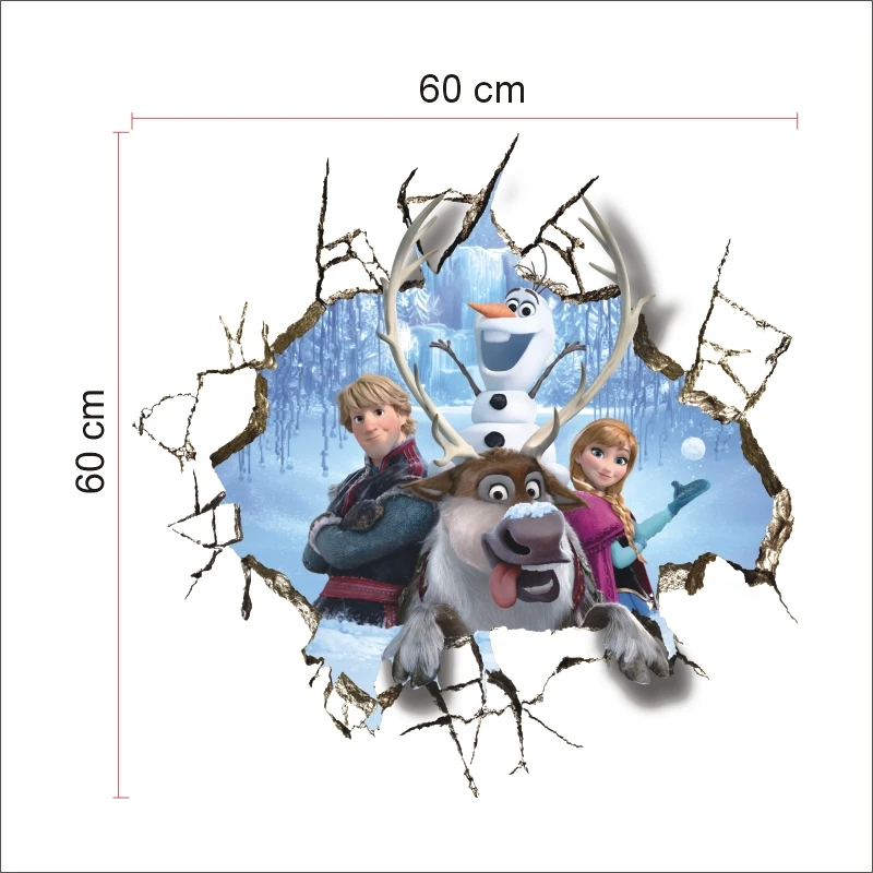 Disney, Zamrznjeno, 2 Otroški Sobi, 3D Nalepke Sneg Puzzle Dekoracijo Vrtec PVC Stenske Nalepke Pegatinas Autocollant Enfant Decals