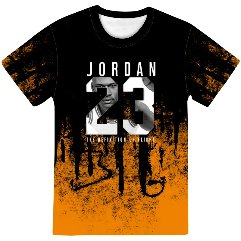 2021 Poletje Košarka Jersey Jordanija Moške 3D Tiskanje Prevelik T-Shirt Modi Udobno Dihanje Kratek Rokav 110-6XL
