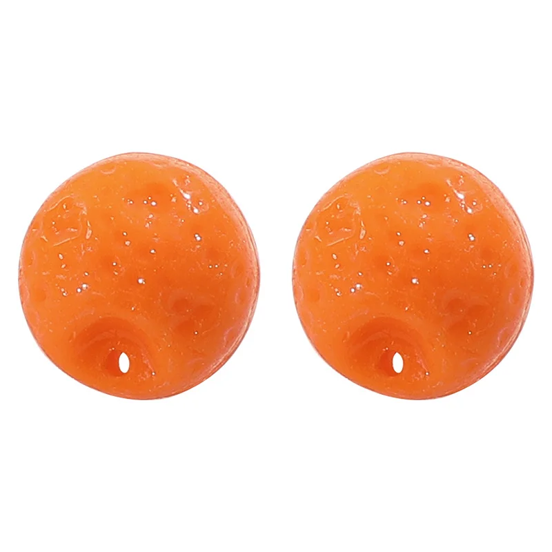 Uvožene češki Barvi Glaze Oranžna Oranžna Sadje Steklo Obesek DIY Ročno Ostra Ornament, Uhani, Pribor, Material 4pcs