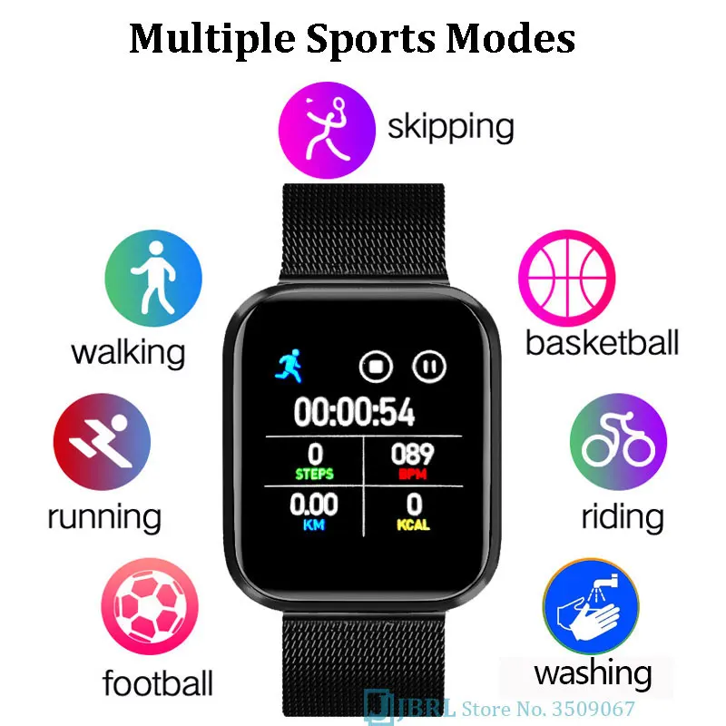 Smartband Fitnes Tracker Manšeta Bluetooth Nepremočljiva Šport Pametna Zapestnica Za Android IOS Elektronska Ura Poln na Dotik Ur