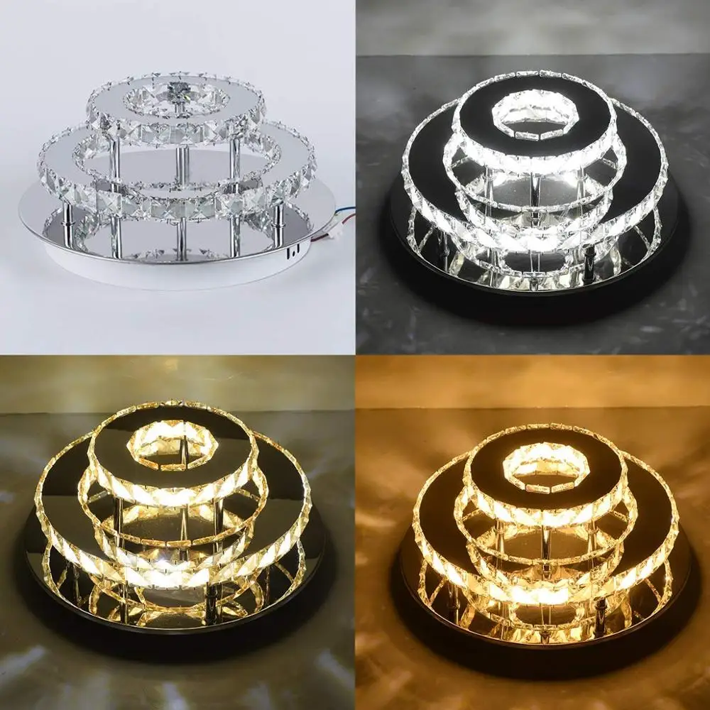 Sodobna Crystal LED Lučka za Podometno Montažo Stropne Luči Držalo Za dnevno Sobo Cristal Lustre Osvetlitev Stropa Fix
