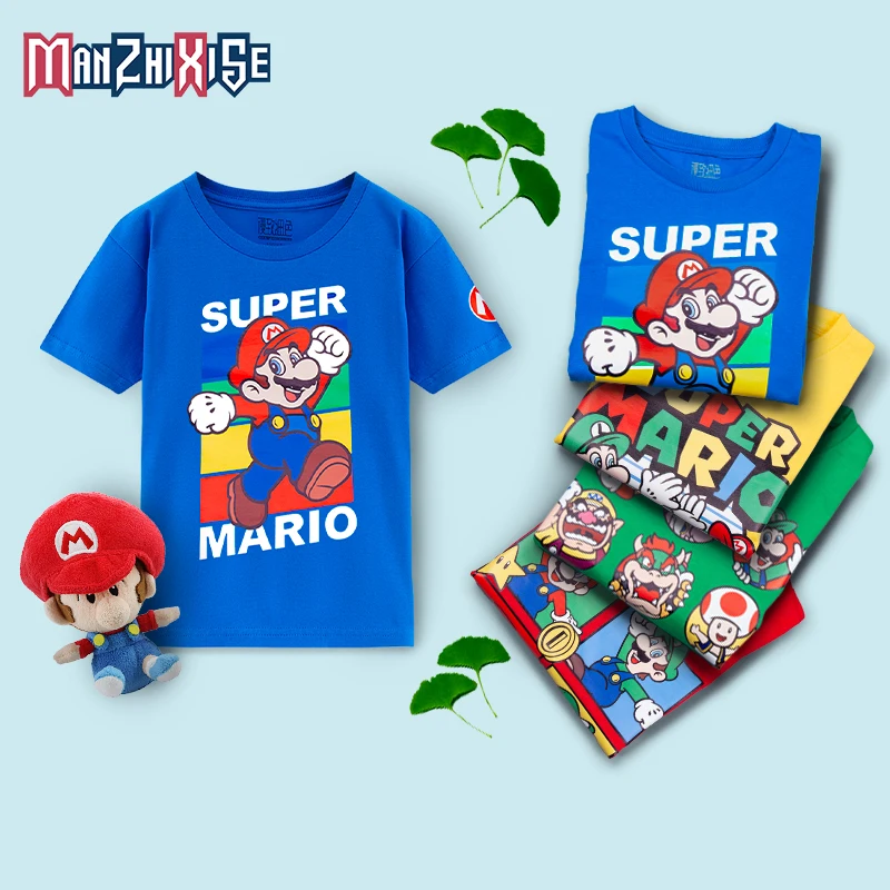 Vroče prodajo Najbolje Prodajanih Rojstni dan Številko Fantje T-Shirt Tisk Mario Bombaž Otroci Oblačila Fant, Vrhovi Otroci, Oblačila Stranka Tee Majice