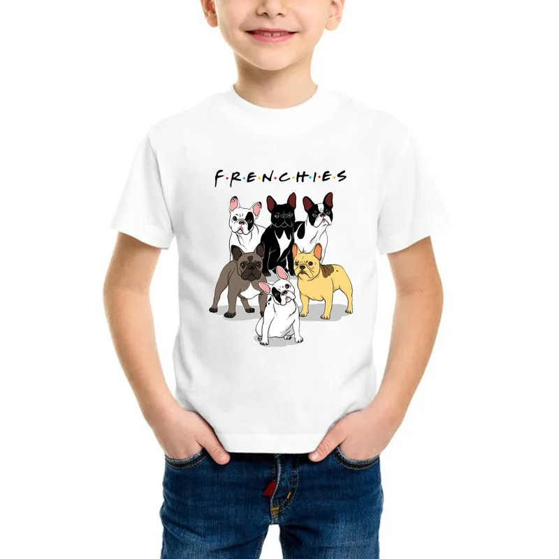 Smešno francoski Buldog design Majica s kratkimi rokavi dojenček fant živali tiskanja tshirt Psi, Otroci Tees T-Shirt Visoke kakovosti Tee rokavi boys vrhovi BAL061