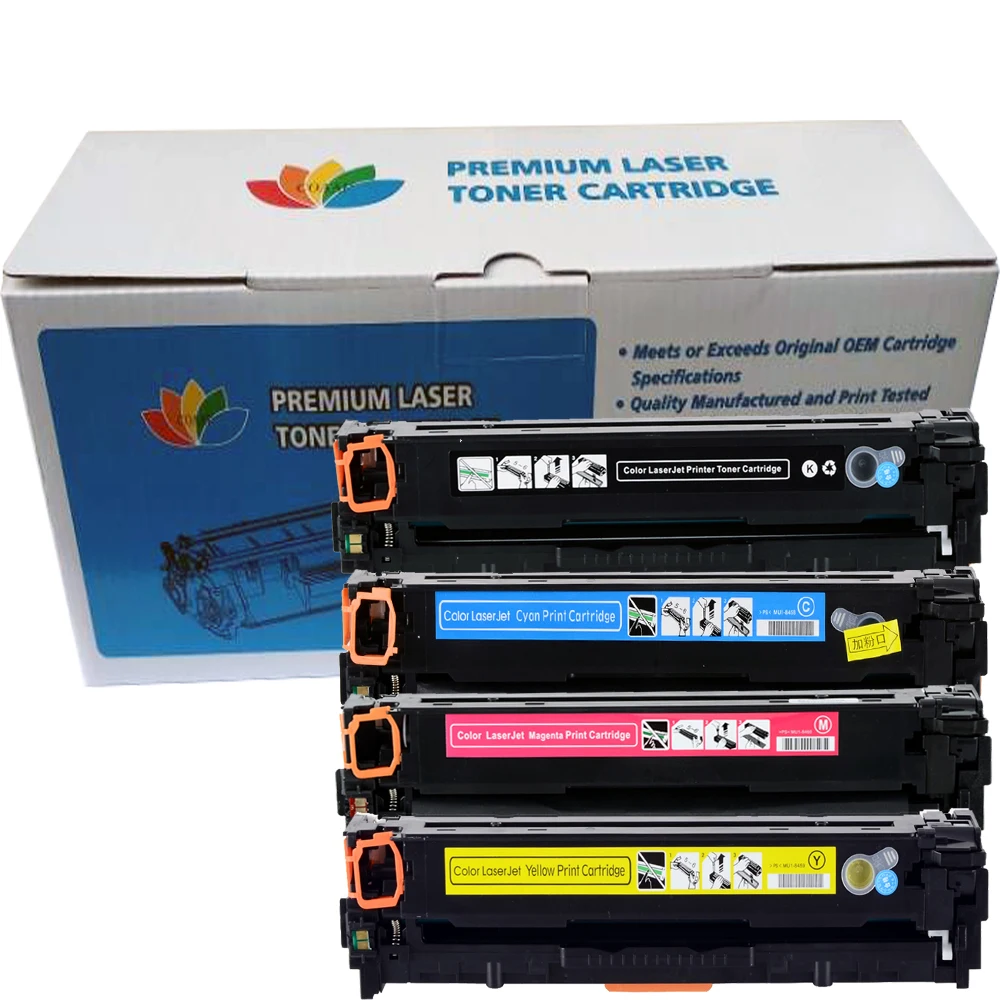 COAAP Zamenjava kartuš s Tonerjem za HP 410A 410X CF410A CF410X CF411X CF412X CF413X (Set) za Color LaserJet Pro M452dn M452dw