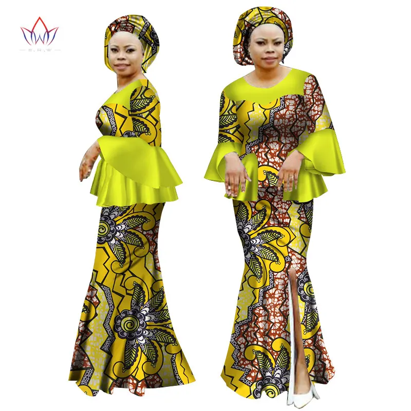 Jesen Obleka Ženske obleke Afriške Bazin Bogato Pol Rokav Sirena Obleko Ženske Dashiki Obleko Plus Velikost Afriška Oblačila BRW WY2621