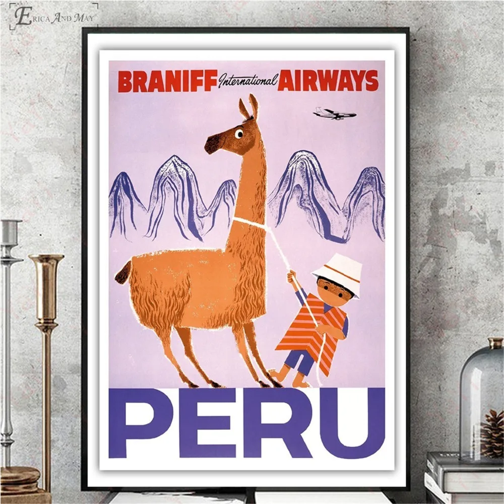 Obiščite Palestine Peru Krajine Letnik Platno Natisne Moderno Slikarstvo Plakati Wall Art Slik, Dnevna Soba Dekoracijo