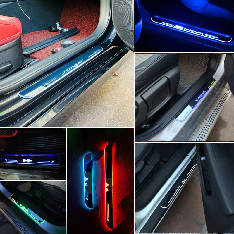 Akril Osnovna Svetlobe LED Vrata Polico Izvažajo Ploščo za Nissan Pathfinder 2000 - 2018 2019 2020 Vrata, ki Teče Odbor Trim Pedal