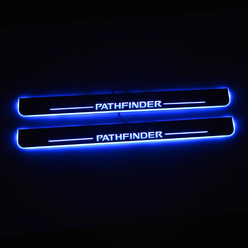 Akril Osnovna Svetlobe LED Vrata Polico Izvažajo Ploščo za Nissan Pathfinder 2000 - 2018 2019 2020 Vrata, ki Teče Odbor Trim Pedal