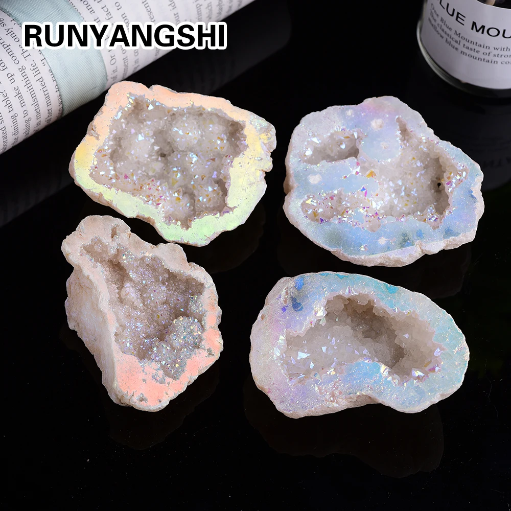 Runyangshi 1PC Naravnih Agate Crystal Cave Originalni Kamen Dekoracijo Mineralnih Vzorcu Sodobne Dom Dekoracijo Fish Tank Vrt