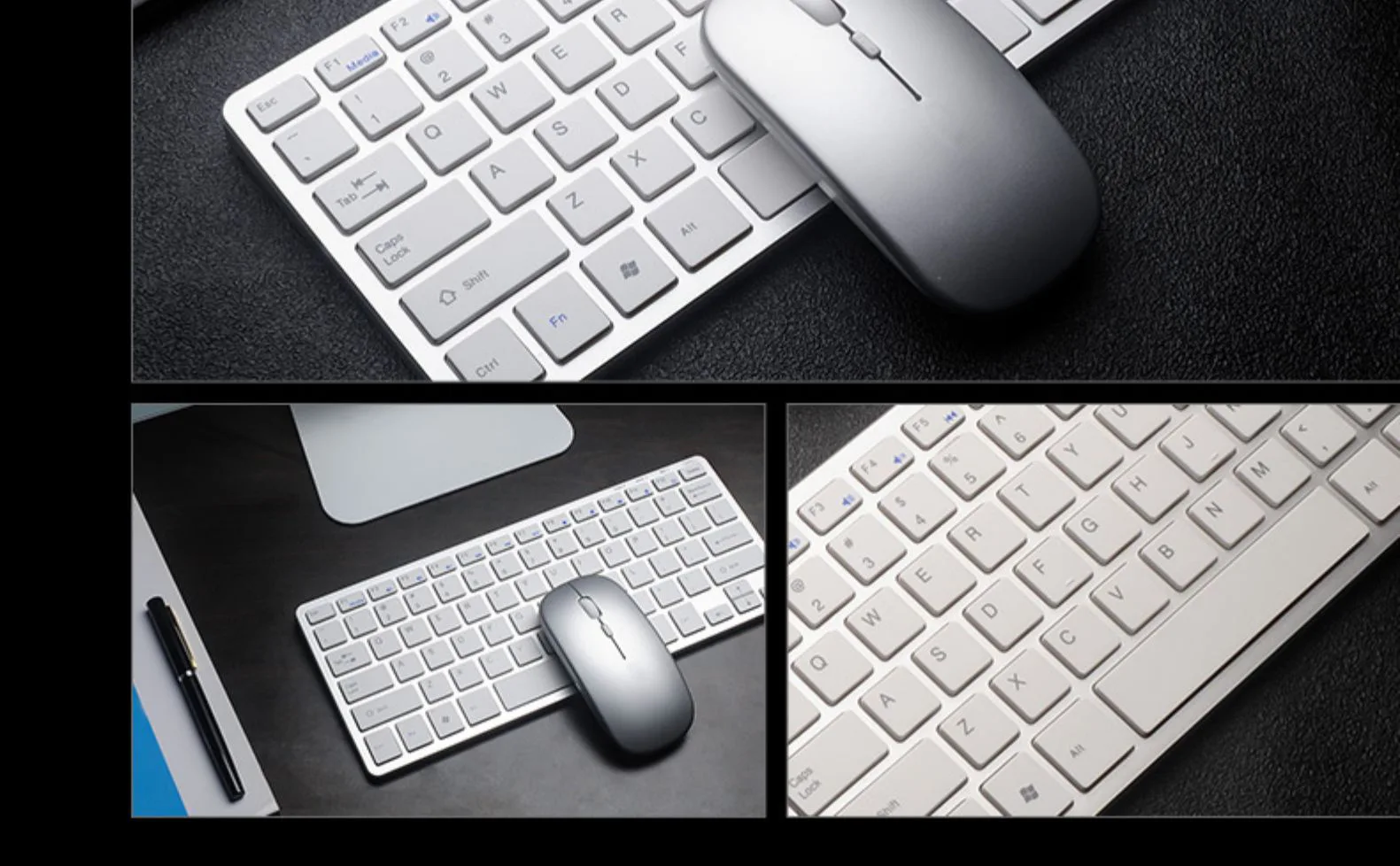 Nova Moda Brezžično Polnjenje prek kabla USB Miške in Tipkovnice za iMac Windows, Mac Namizni Prenosni računalnik