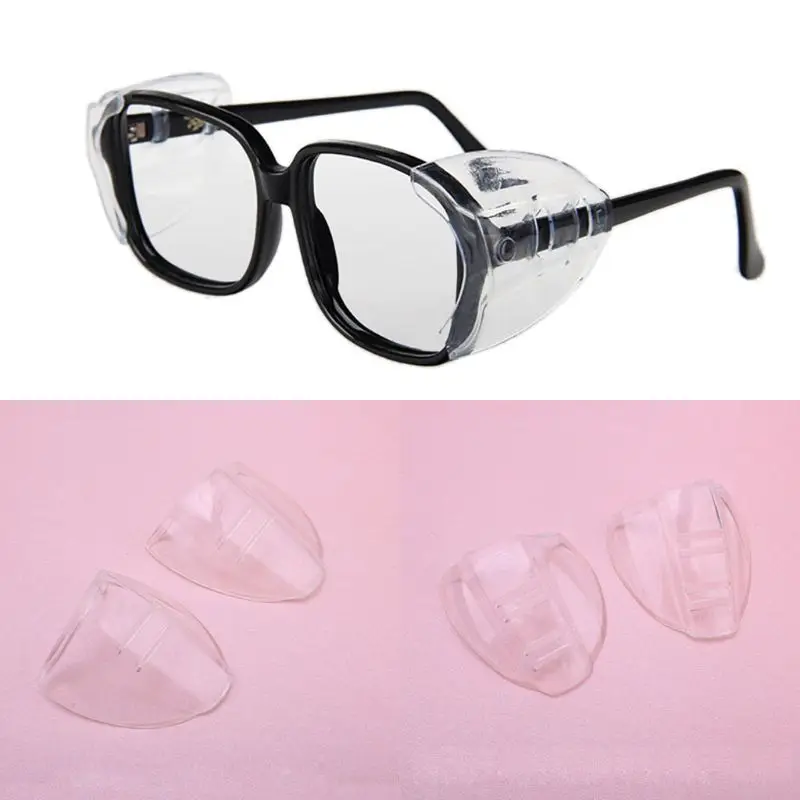 6 Parov Varnost Eye Glasses Stranskimi Ščitniki Jasno Prilagodljive Slip Za Očala Ščit X7YA