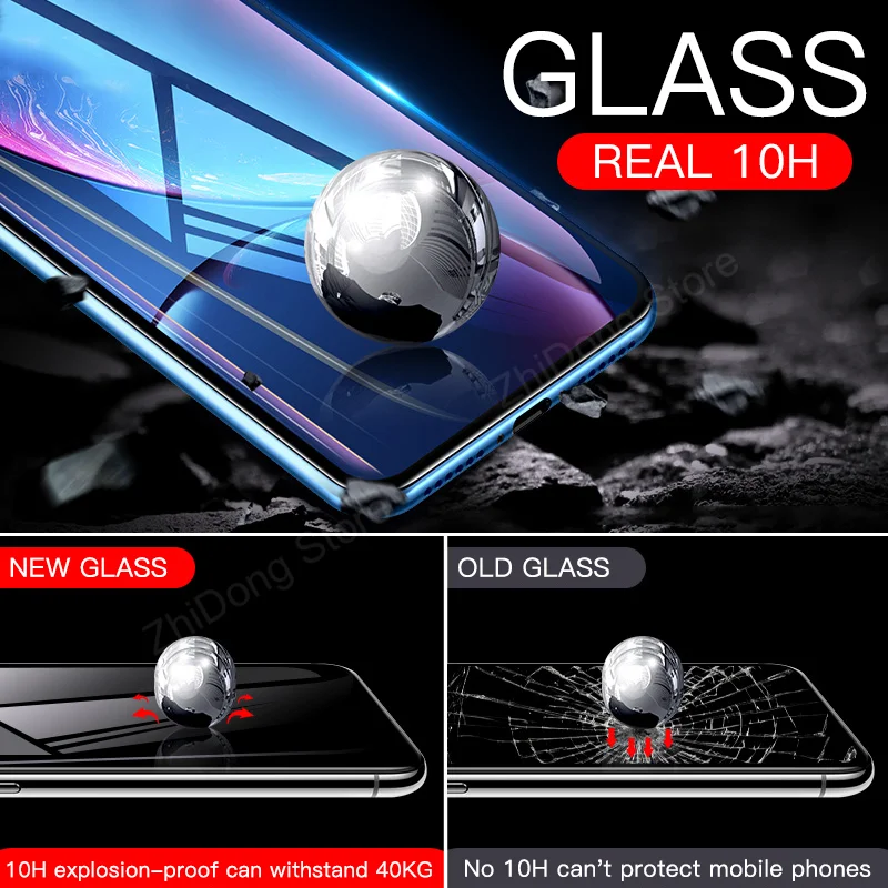3Pcs 10D Kaljeno Steklo Za iPhone 11 12 Pro Max Zaščitnik Zaslon Za iPhone X XR XS MAX 6S 6P 7 8 Plus SE 2020 Polno Kritje Stekla