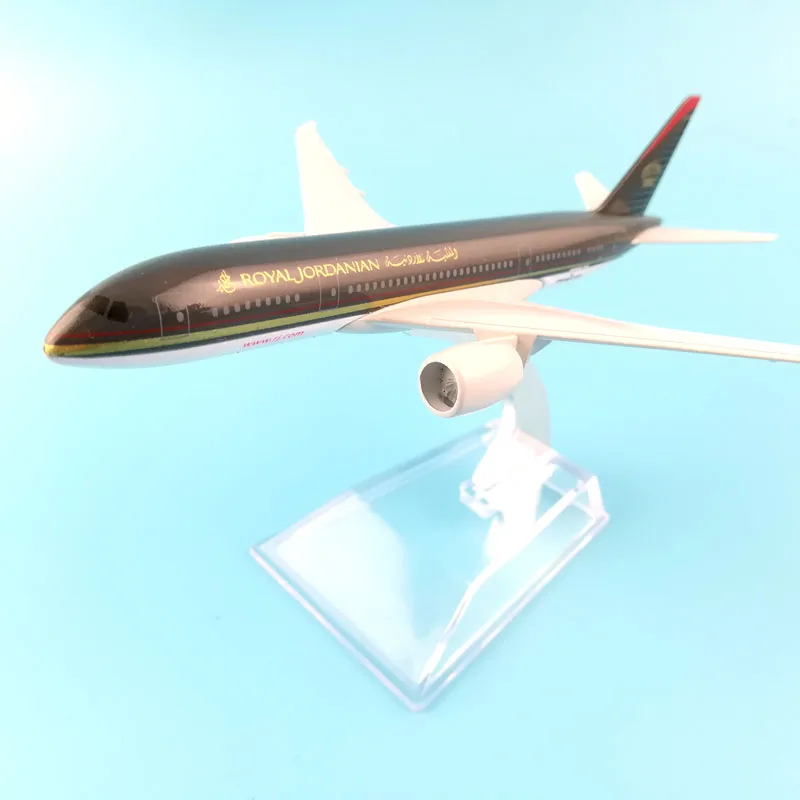 Letalske družbe boeing 787 royal jordanski zrakoplova letal modela model simulacije 16 cm zlitine božično igrača darilo za otroke