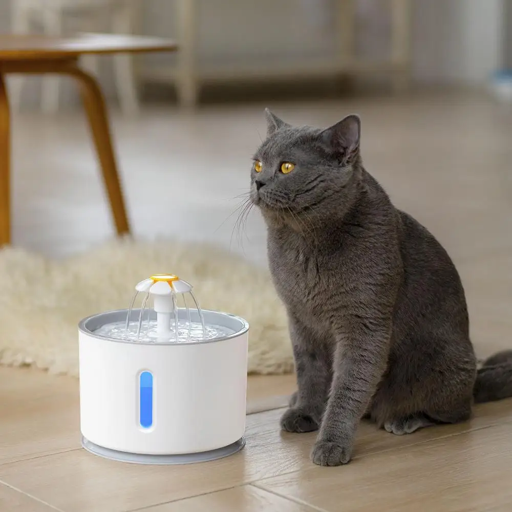 Samodejno Mačka Vodnjak LED Električni Vodo, Napajalni USB Pes Pet Pijem Skledo Pet Pitne Razpršilnik Za Mačka Pes